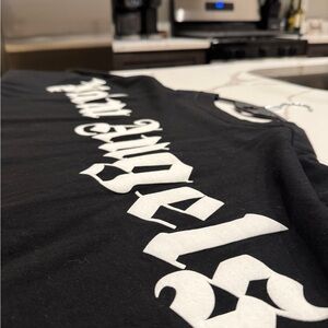 Palm Angels Black and White Short Sleeve Tee